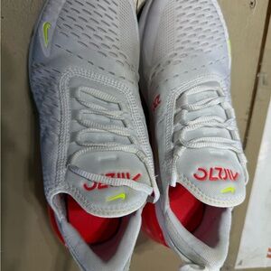 Nike Air Max White with Red and Neon Accents Women’s